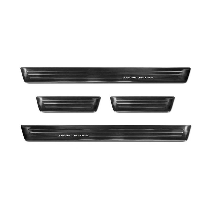 Black Inox door sill protectors compatible with Skoda Fabia IV Hatchback 2021- 'Special Edition' - 4-pieces von Avisa