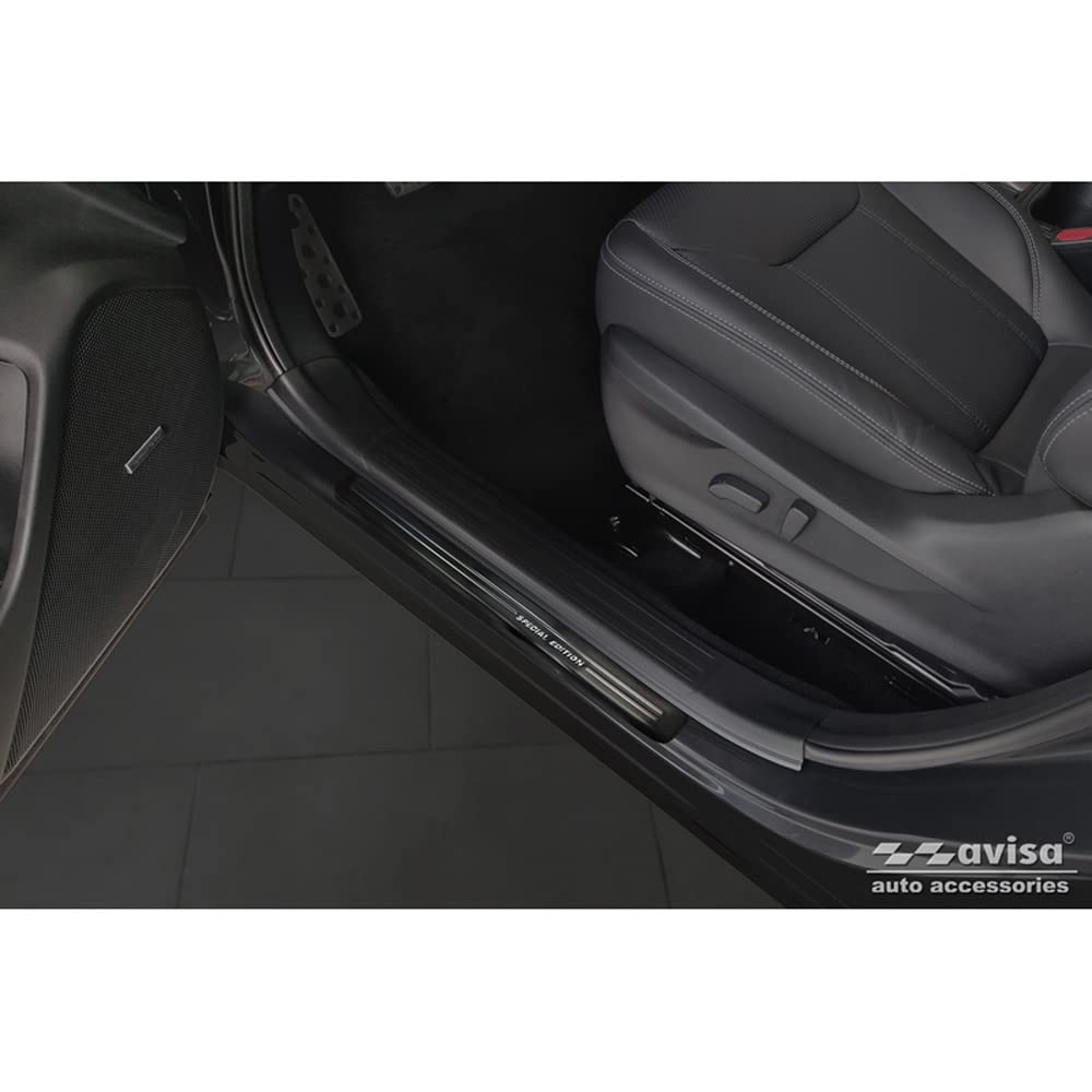 Black Inox door sill protectors compatible with Subaru Forester (SK) 2018- - 'Special Edition' - 4-pieces von Avisa