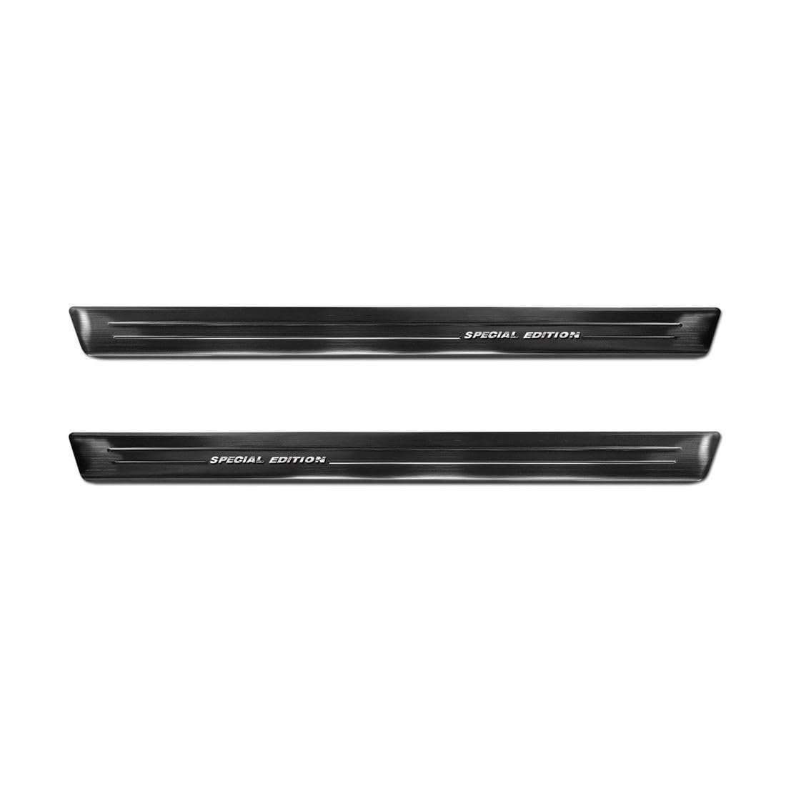 Black Inox door sill protectors compatible with Subaru Forester (SK) 2018- - 'Special Edition' - 4-pieces von Avisa