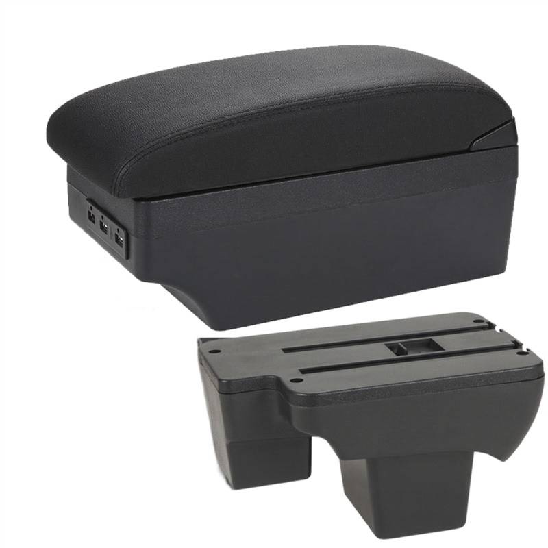 Mittelarmlehne Für VW Für Polo 2020 2021 2022 2023 2024 Auto Armlehne Box Lagerung Box Gewidmet Retrofit Teile Auto Zubehör (Farbe : A2 7USB) von AwdiUm