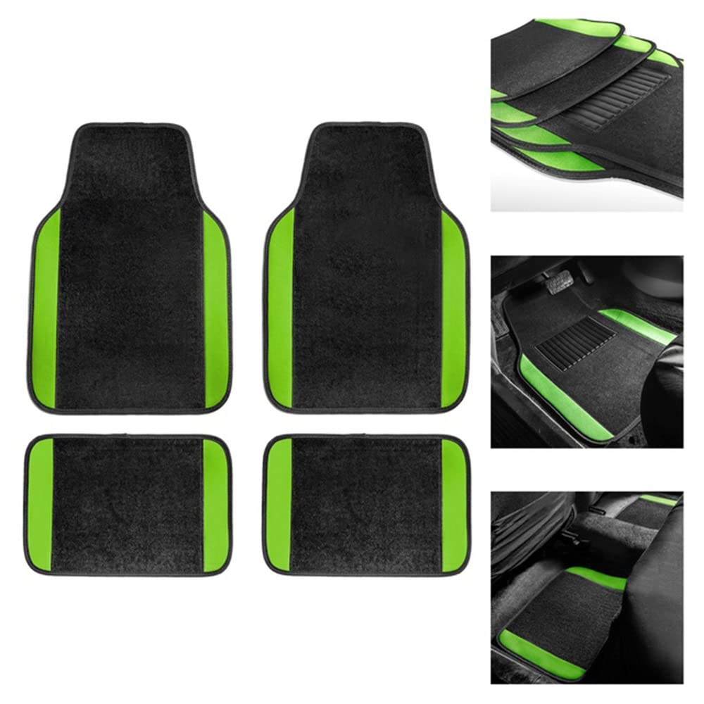 Auto FußMatten für Ford EcoSport Escape Edge Explorer F-150 Fiesta Focus Fusion Mustang Universal Plüsch Fussmatten Wasserdicht rutschfest Allwetterschutz Automatten Auto-Innenraum Schwarz grün Auto FußMatten für Ford EcoSport Escape Edge Explorer F-150 Fiesta Focus Fusion Mustang Universal Plüsch Fussmatten Wasserdicht rutschfest Allwetterschutz Automatten Auto-Innenraum Schwarz grün von Awotzon