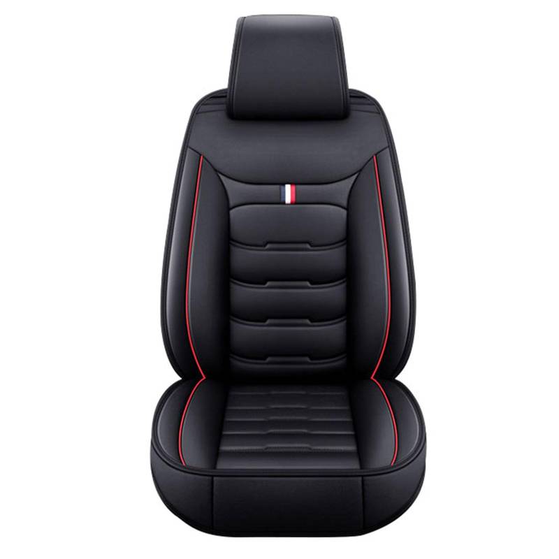 Awotzon Auto Sitzbezüge für X1 2009-2015 für 5 Sitzer Vordersitze & Rückbank Leder, Kompatibel mit Den Meisten Limousinen und SUV (Schwarz Rot) von Awotzon