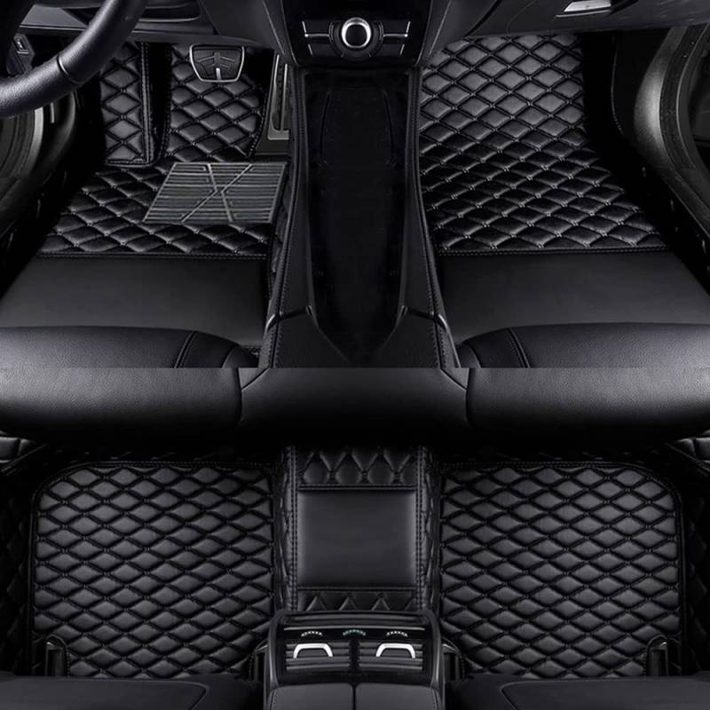 Awotzon Benutzerdefinierte Auto Fußmatten volle Abdeckung schützen Auto Boden Allwetter-Leder für Limousinen SUV LKWs Allzweck Schwarz von Awotzon