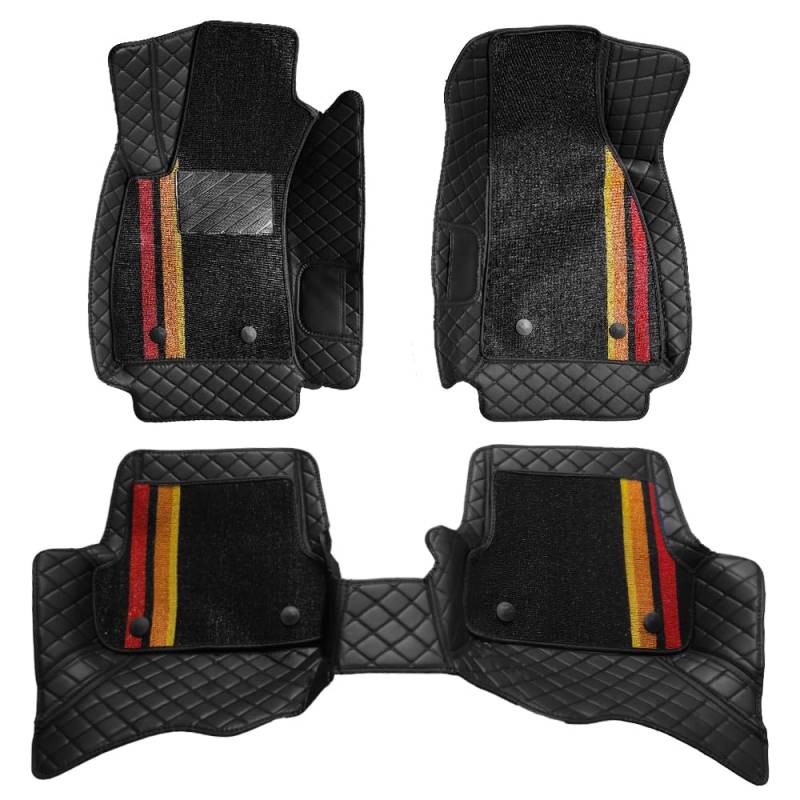 Fußmatten für Audi A4 B6 8E/8H 2000–2006 – Abnehmbares Doppellagiges Set, maßgeschneiderter Teppich, Allwetter-Fußmatten, langlebige und robuste Autofußmatten von Awotzon