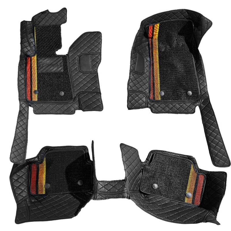 Fußmatten für BMW 1er Serie E81/E82/E87/E88 2004–2010 2-Türen – Abnehmbares Doppellagiges Set, maßgeschneiderter Teppich, Allwetter-Fußmatten, langlebige und robuste Autofußmatten von Awotzon