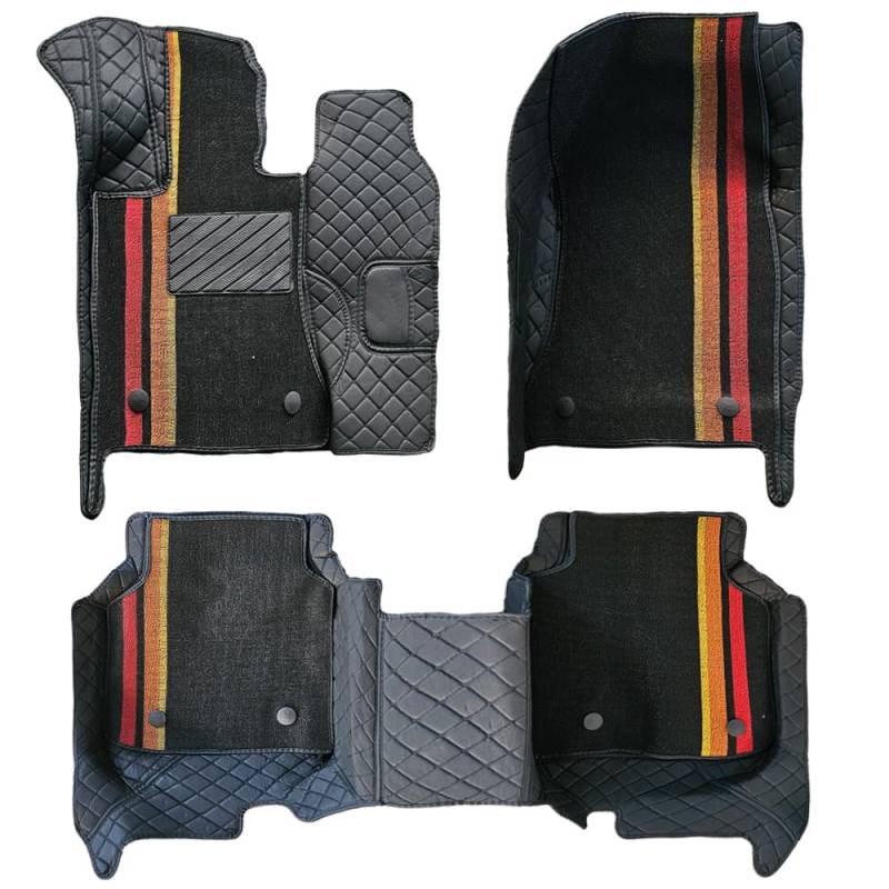 Fußmatten für BMW 7er Serie 2008–2014 F01 Kurzversion – Spurweite des Fahrersitzes 36 cm / 14,17 Zoll, Doppellagiges Set, maßgeschneiderter Teppich, Allwetter-Fußmatten, robuste Matten von Awotzon