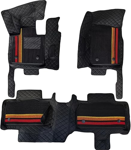 Fußmatten für Ford Explorer 2023–Gegenwart U625 MK6 7-Sitzer – Abnehmbares Doppellagiges Set, maßgeschneiderter Teppich, Allwetter-Fußmatten, langlebige und robuste Autofußmatten von Awotzon
