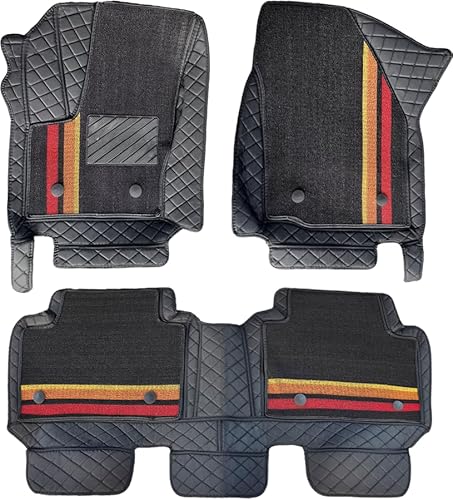 Fußmatten für Ford S-MAX 2006–2014 CD340 7-Sitzer – Abnehmbares Doppellagiges Set, maßgeschneiderter Teppich, Allwetter-Fußmatten, langlebige und robuste Autofußmatten von Awotzon
