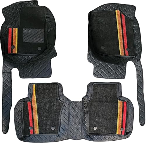 Fußmatten für Honda FIT Jazz MK2 2007–2012 GE6-9 GG1-6 – Abnehmbares Doppellagiges Set, maßgeschneiderter Teppich, Allwetter-Fußmatten, langlebige und robuste Autofußmatten von Awotzon
