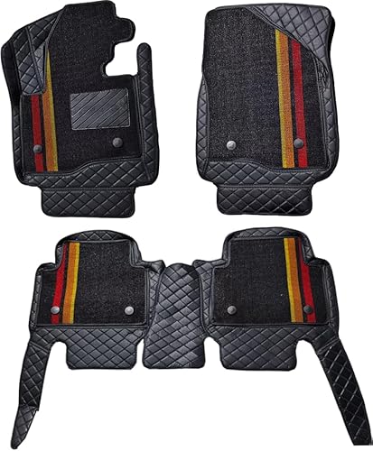 Fußmatten für Hyundai Santa Fe 2013–2018 NC Langer Radstand 7-Sitzer – Abnehmbares Doppellagiges Set, maßgeschneiderter Teppich, Allwetter-Fußmatten, langlebige und robuste Autofußmatten von Awotzon