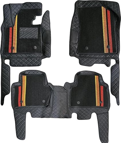 Fußmatten für Kia Sorento 2013–2014 XM 7-Sitzer – Abnehmbares Doppellagiges Set, maßgeschneiderter Teppich, Allwetter-Fußmatten, langlebige und robuste Autofußmatten von Awotzon