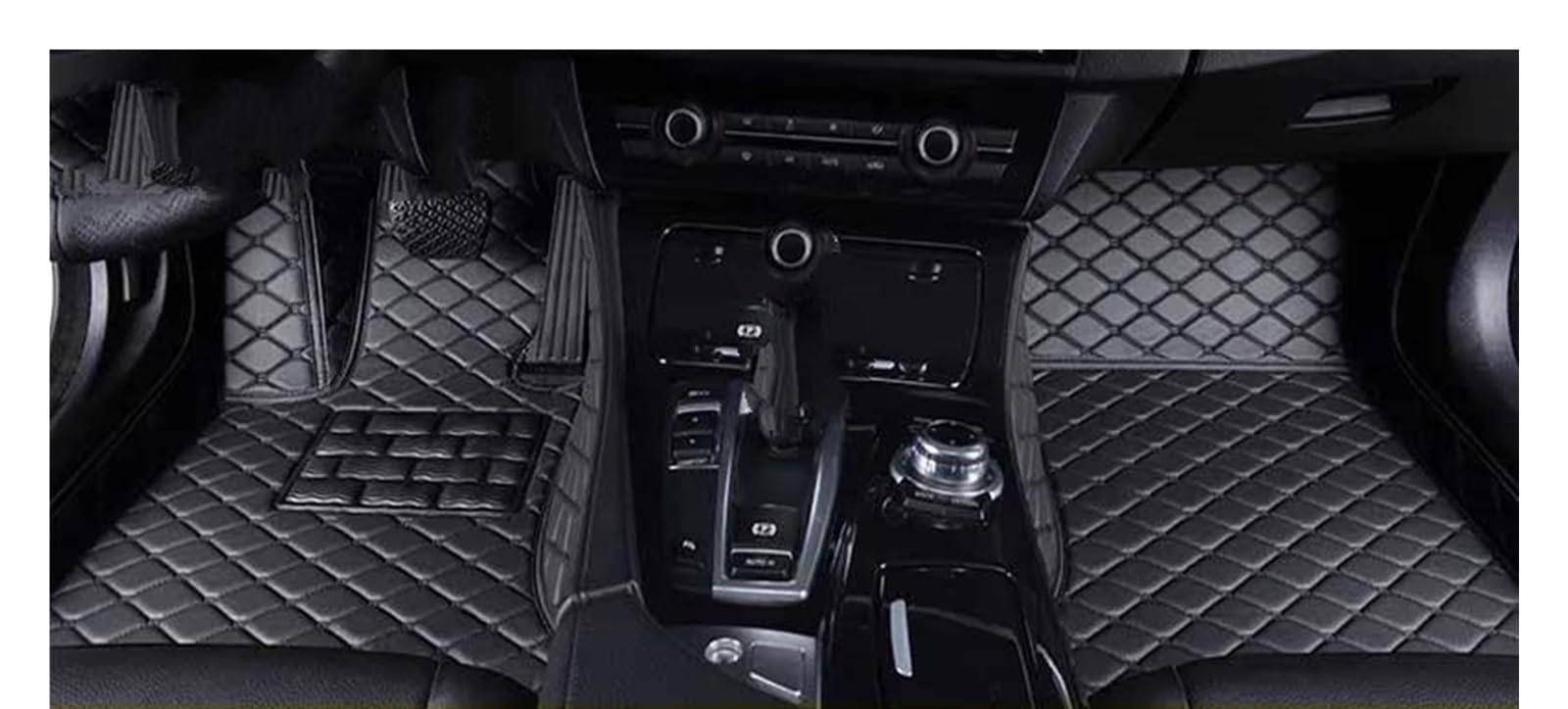Auto Fußmatten Für KIA Für Sportage 2 3 4 5 2004 2005 2006 2007 2008 2009-2023 Custom Car Fußmatten Auto Teppiche Fuß Coche Zubehör Automatte Passend(All Black,2004-2010) von Awqmx