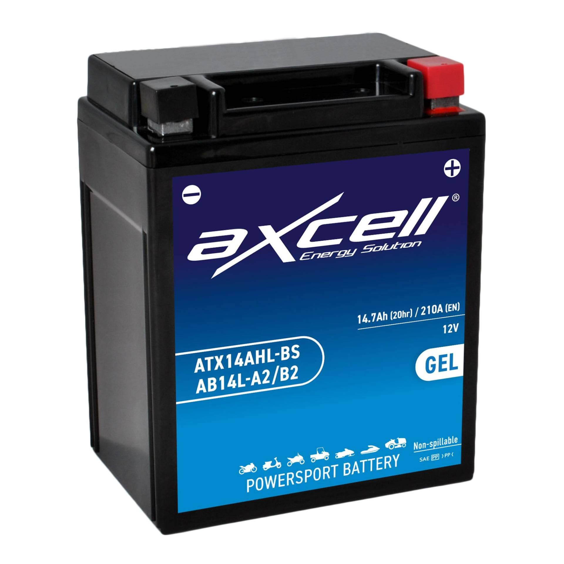 AXCELL Batterie 12V YB14L-A2 GEL 51411 passend für Triumph Thunderbird 900 T309RT 1995-2003 von Axcell