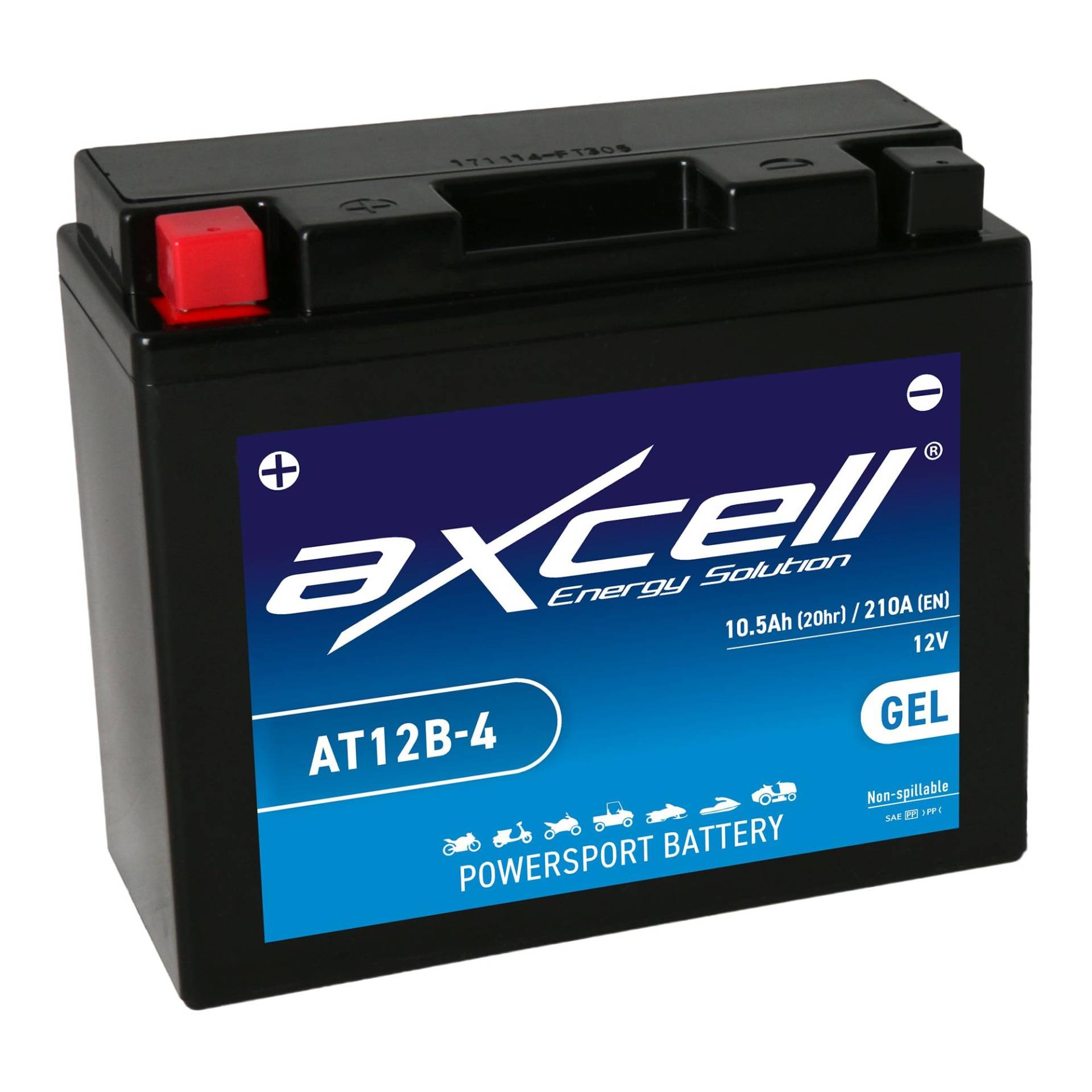 AXCELL Batterie 12V YT12A-BS GEL 51218 passend für Kymco Xciting S 400i ABS 400 D62 2019-2020 von Axcell