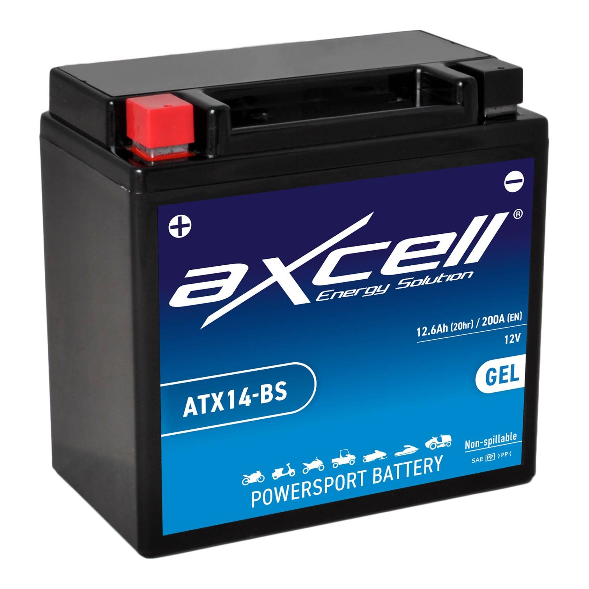 AXCELL Batterie 12V YTX14-BS GEL 51214 passend für Yamaha YFM 660 Raptor R AM01W 2001-2005 von Axcell