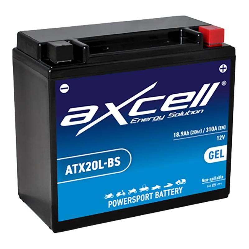 AXCELL Batterie 12V YTX20L-BS GEL 51891 passend für Triumph Thunderbird 1700 Commander ABS B17 2014-2018 von Axcell