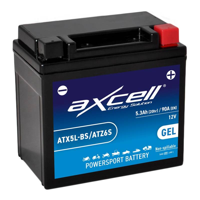 AXCELL Batterie 12V YTX5L-BS GEL (High Capacity) 50412 passend für KTM EXC 450 Racing 4T 2003-2007 von Axcell