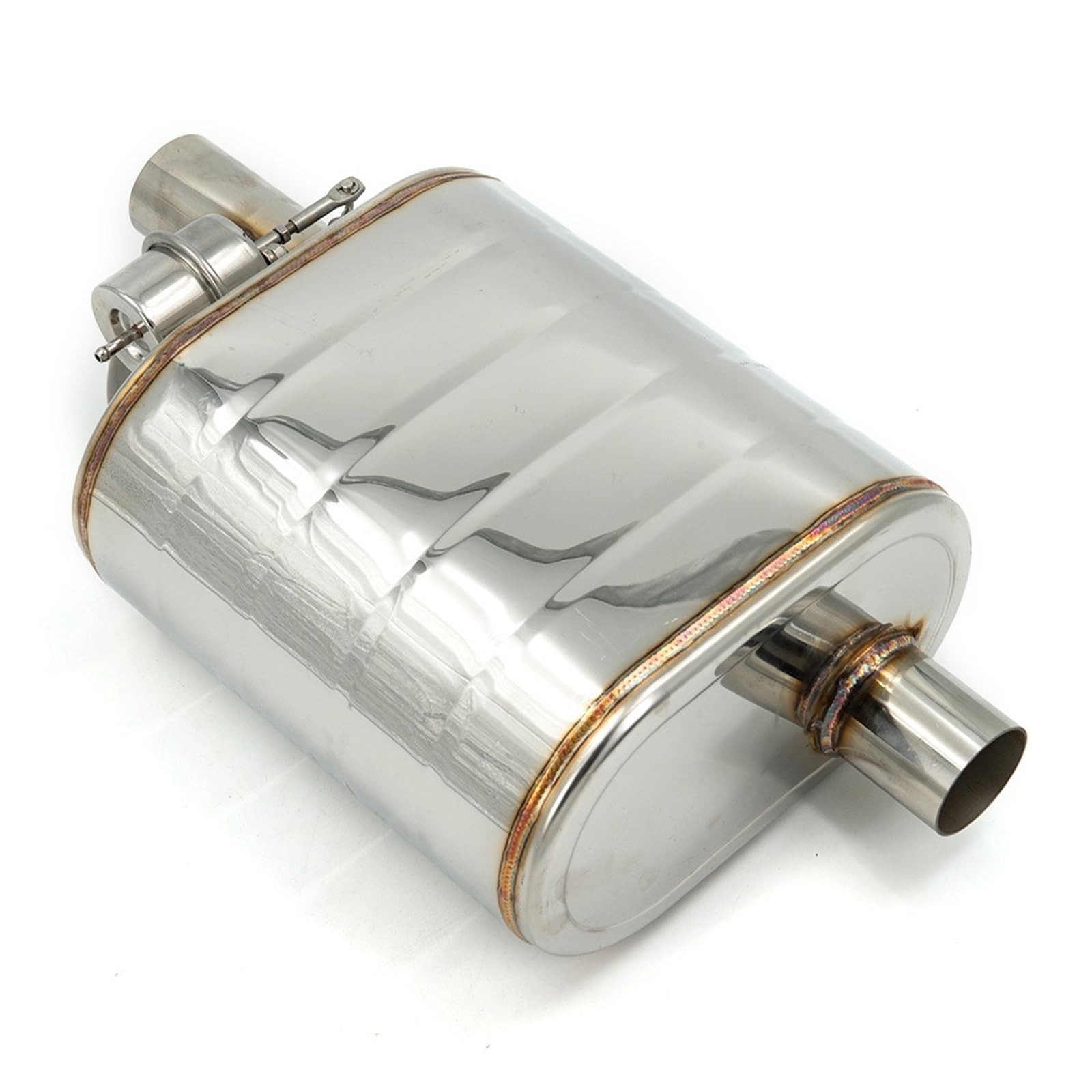 Auspuffspitze 2 "/2,5"/2,75 "/3'' Zoll Auspuff Schalldämpfer Mit Dump Vakuum Ventil Edelstahl Auspuff Ausschnitt Fernbedienung Set Auspuffrohr Spitzen(63MM Right Muffler) von Axexnejv