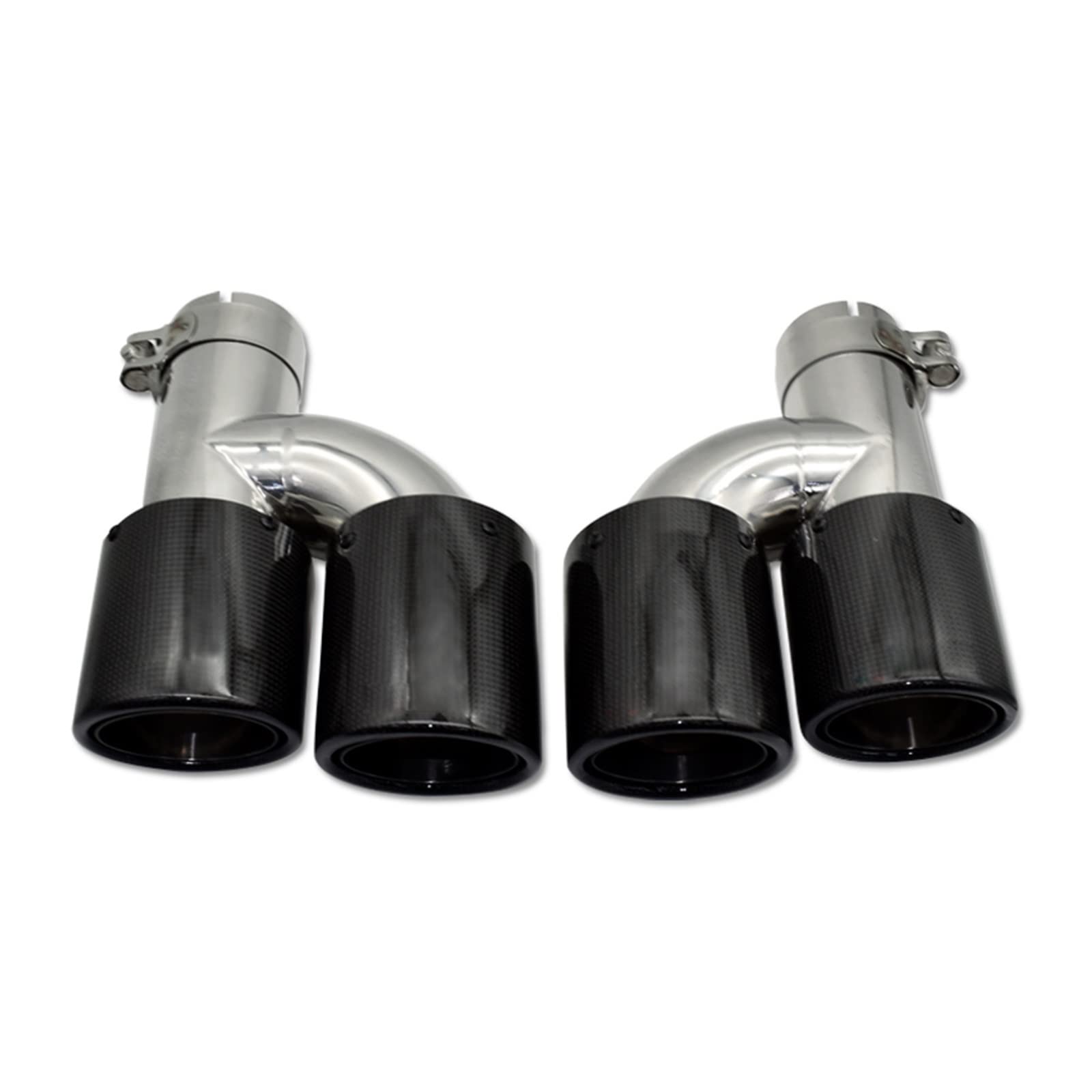 Auspuffspitze Für 535i 535d F10 F11 F18 Upgrade Für M5 Stoßstange Quad Endrohr Schalldämpfer Auspuffanlage 1 Paar Auspuffendrohr Spitze Auspuffrohr Spitzen(Carbon Fiber A) von Axexnejv