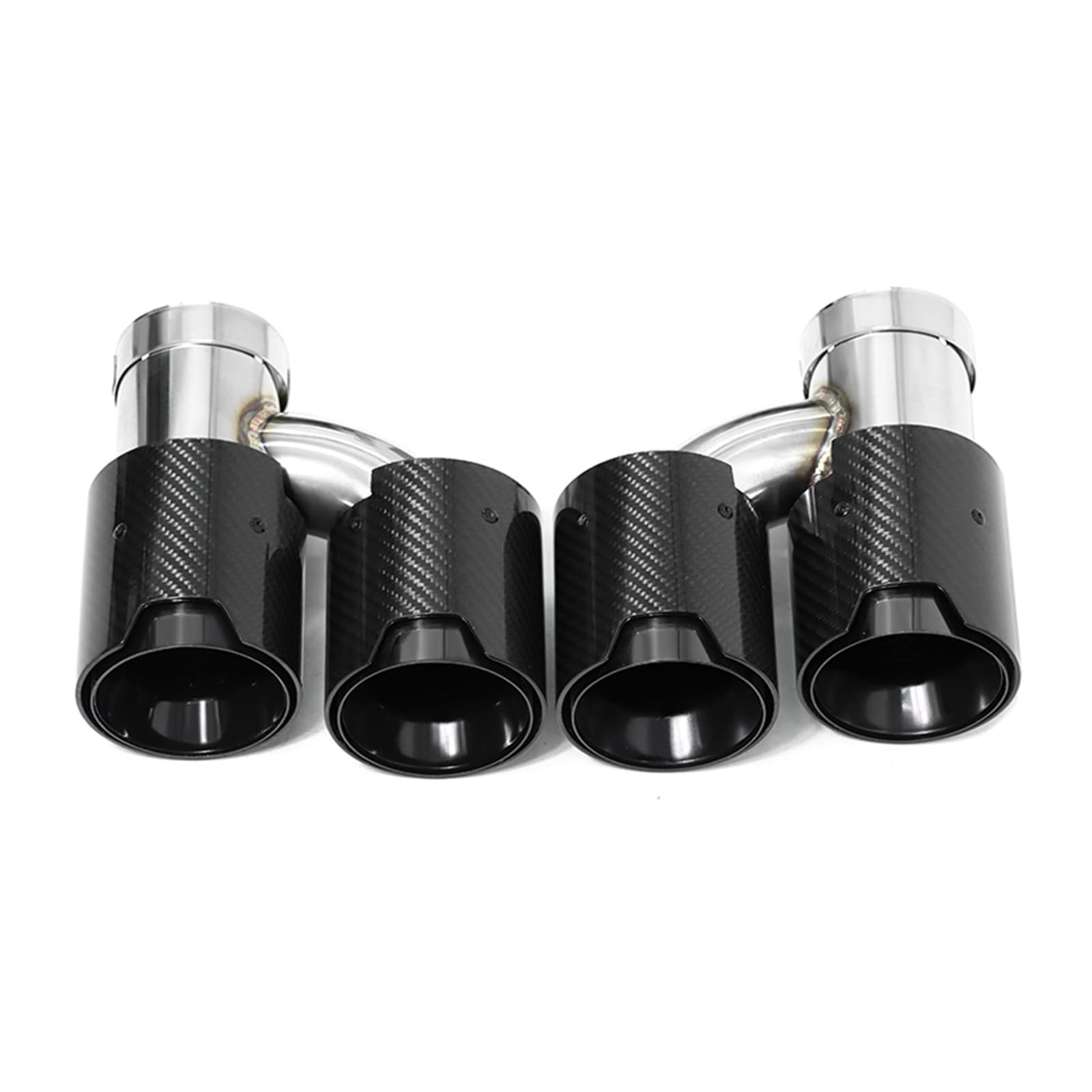 Auspuffspitze Für 535i 535d F10 F11 F18 Upgrade Für M5 Stoßstange Quad Endrohr Schalldämpfer Auspuffanlage 1 Paar Auspuffendrohr Spitze Auspuffrohr Spitzen(Carbon Fiber C) von Axexnejv