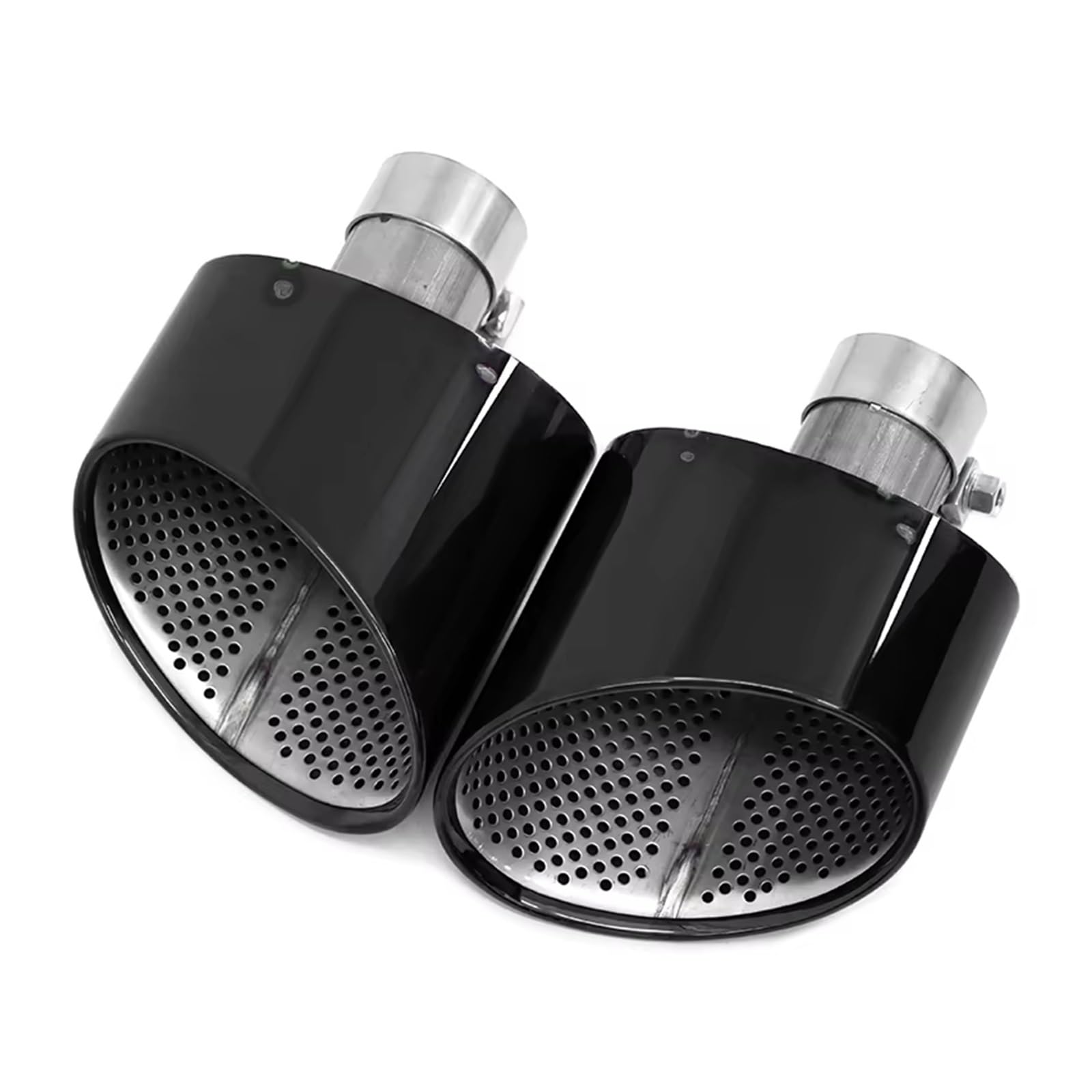 Auspuffspitze Für A4 A5 A6 A7 Upgrade RS4 RS5 RS6 RS7 Edelstahl-Endrohr Auspuff Endrohr Auspuffrohr Spitzen(Schwarz) von Axexnejv