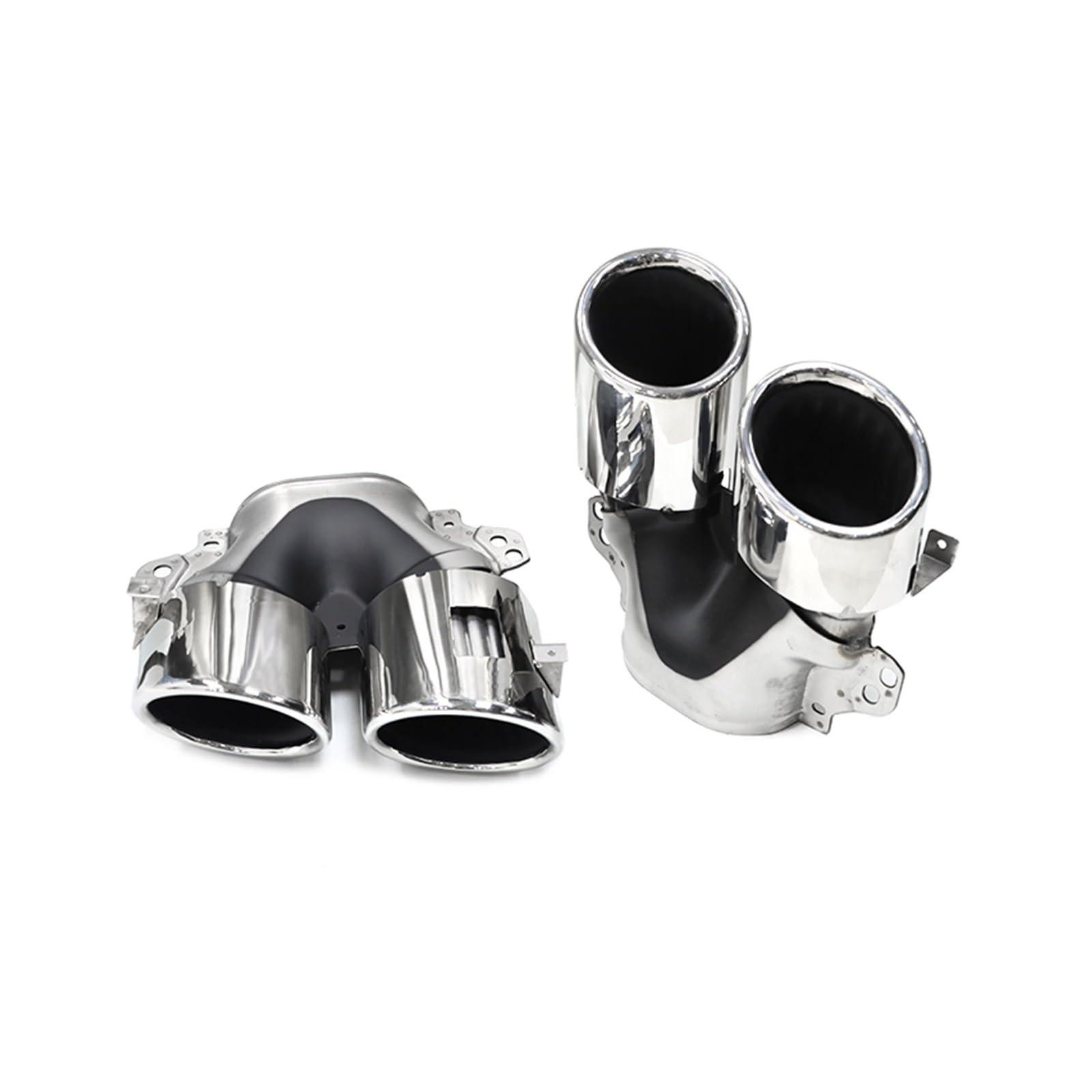 Auspuffspitze Für Benz A-Klasse W177 A35 A200 A180 Upgrade A45 Heckstoßstange Schalldämpfer Header Auspuffanlage Quad Auto Auspuffspitze Auspuffrohr Spitzen(Silver A) von Axexnejv