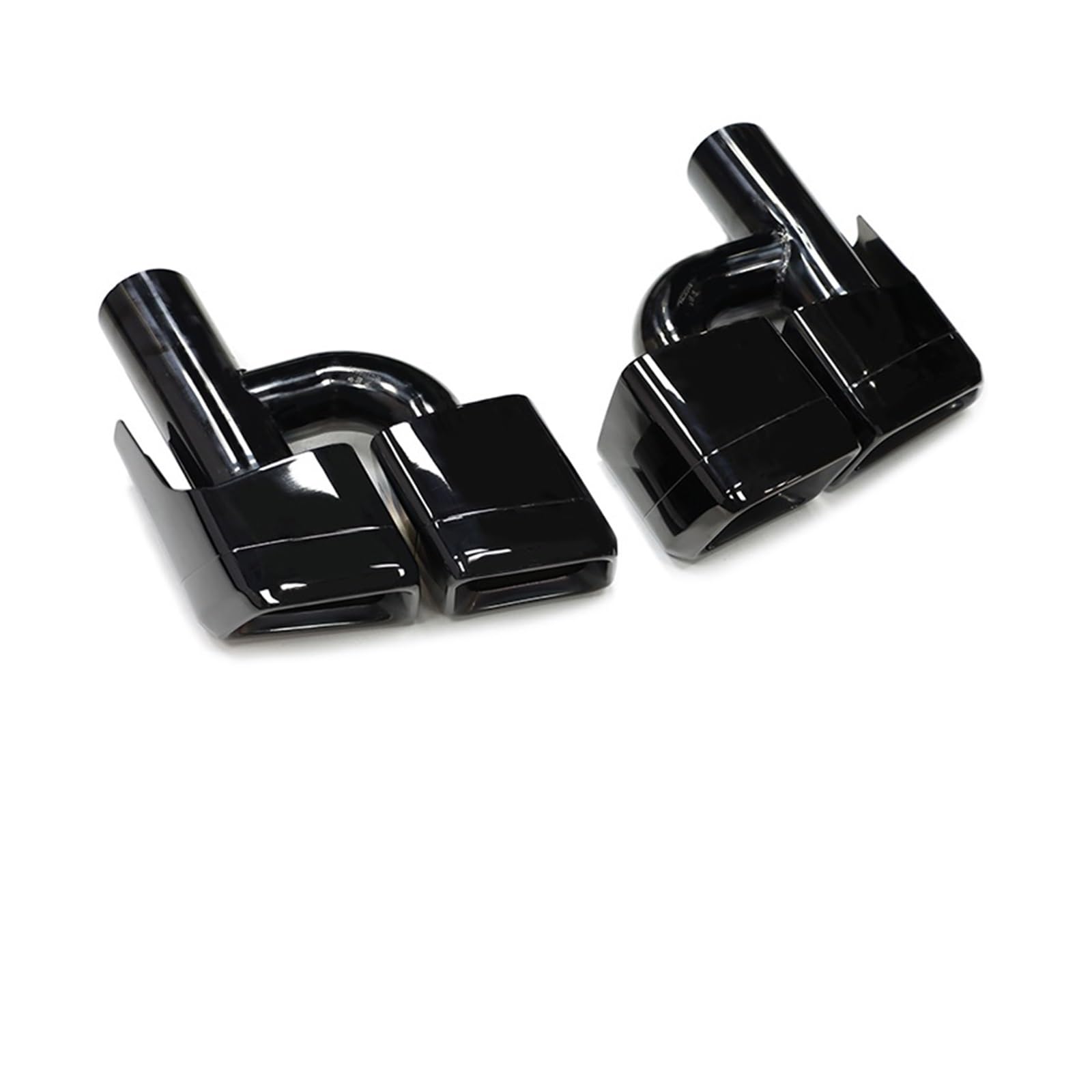 Auspuffspitze Für Benz W212 E-Klasse Tuning E200 E260 E300 Upgrade E63 Endrohr Vier Outlet Quadratische Edelstahl Schalldämpfer Düse Auspuffrohr Spitzen(H Type Black) von Axexnejv