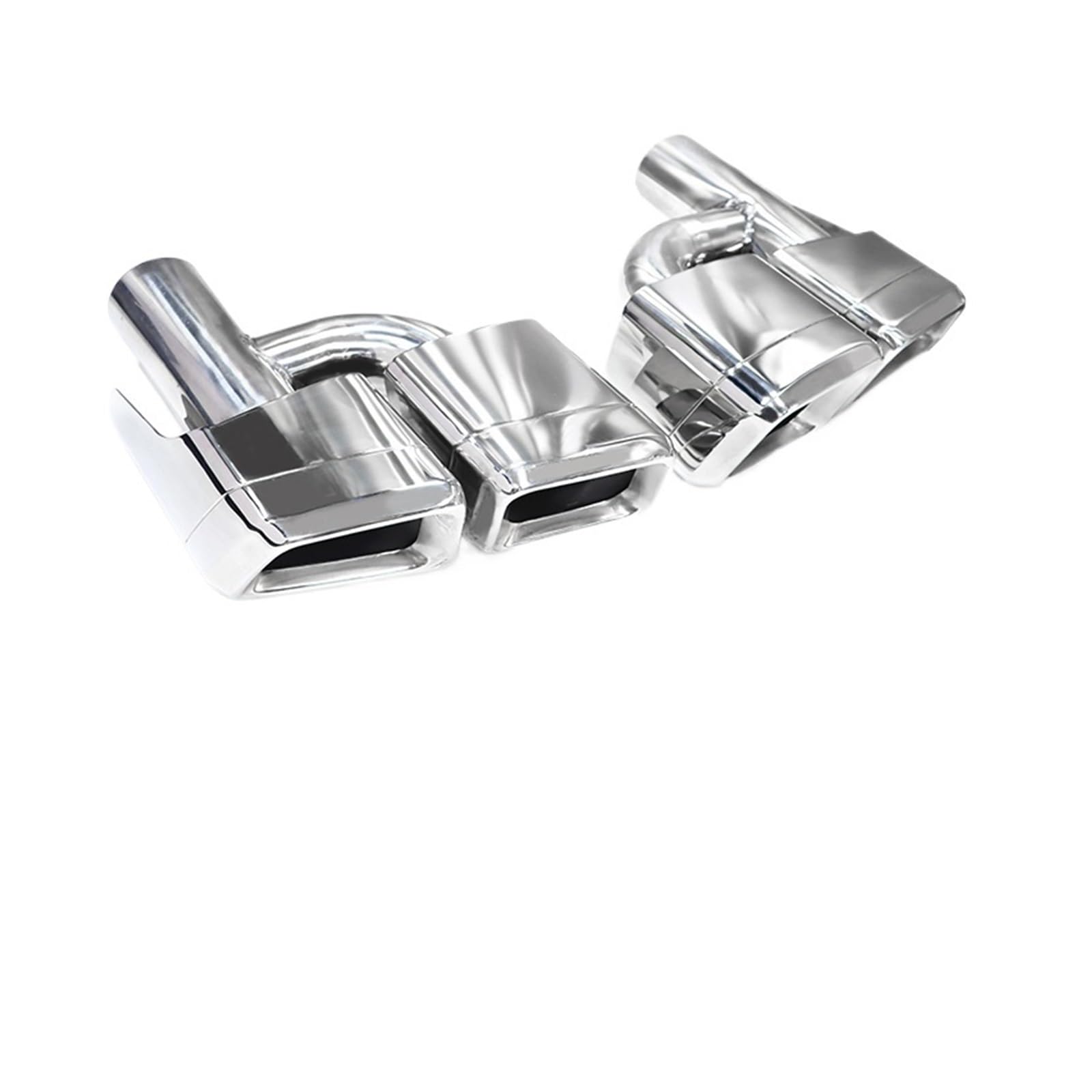 Auspuffspitze Für Benz W212 E-Klasse Tuning E200 E260 E300 Upgrade E63 Endrohr Vier Outlet Quadratische Edelstahl Schalldämpfer Düse Auspuffrohr Spitzen(H Type Silver) von Axexnejv