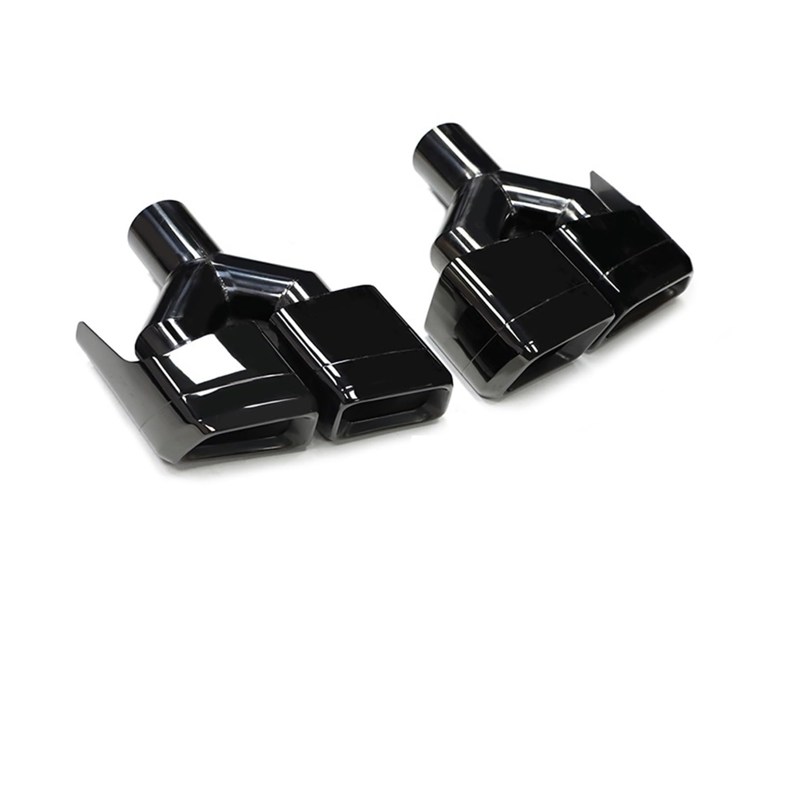 Auspuffspitze Für Benz W212 E-Klasse Tuning E200 E260 E300 Upgrade E63 Endrohr Vier Outlet Quadratische Edelstahl Schalldämpfer Düse Auspuffrohr Spitzen(Y Type Black) von Axexnejv