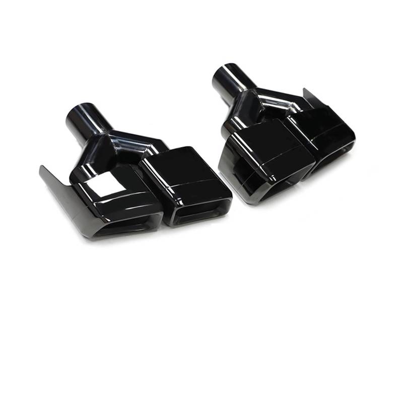 Auspuffspitze Für Benz W212 E-Klasse Tuning E200 E260 E300 Upgrade E63 Endrohr Vier Outlet Quadratische Edelstahl Schalldämpfer Düse Auspuffrohr Spitzen(Y Type Black) von Axexnejv