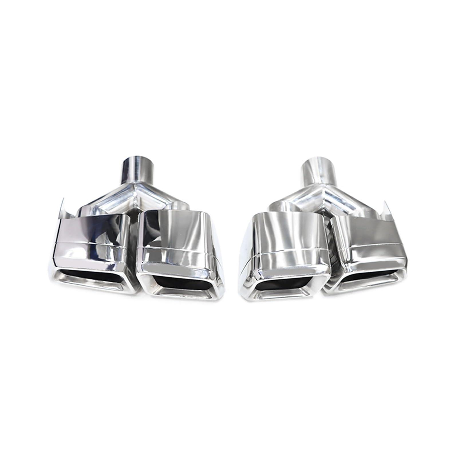 Auspuffspitze Für Benz W218 Für CLS 320 300 500 Upgrade Für CLS63 4 Outlet Square Endrohr Schalldämpfer Auspuffrohr Endrohr Auspuffrohr Spitzen(Y Type Silver) von Axexnejv
