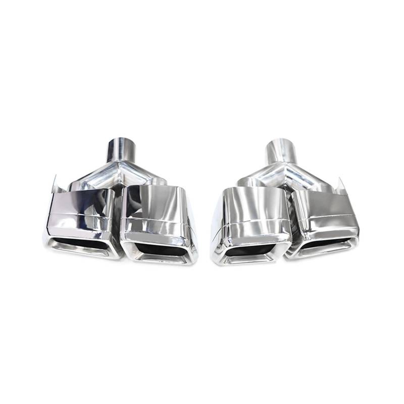 Auspuffspitze Für Benz W218 Für CLS 320 300 500 Upgrade Für CLS63 4 Outlet Square Endrohr Schalldämpfer Auspuffrohr Endrohr Auspuffrohr Spitzen(Y Type Silver) von Axexnejv