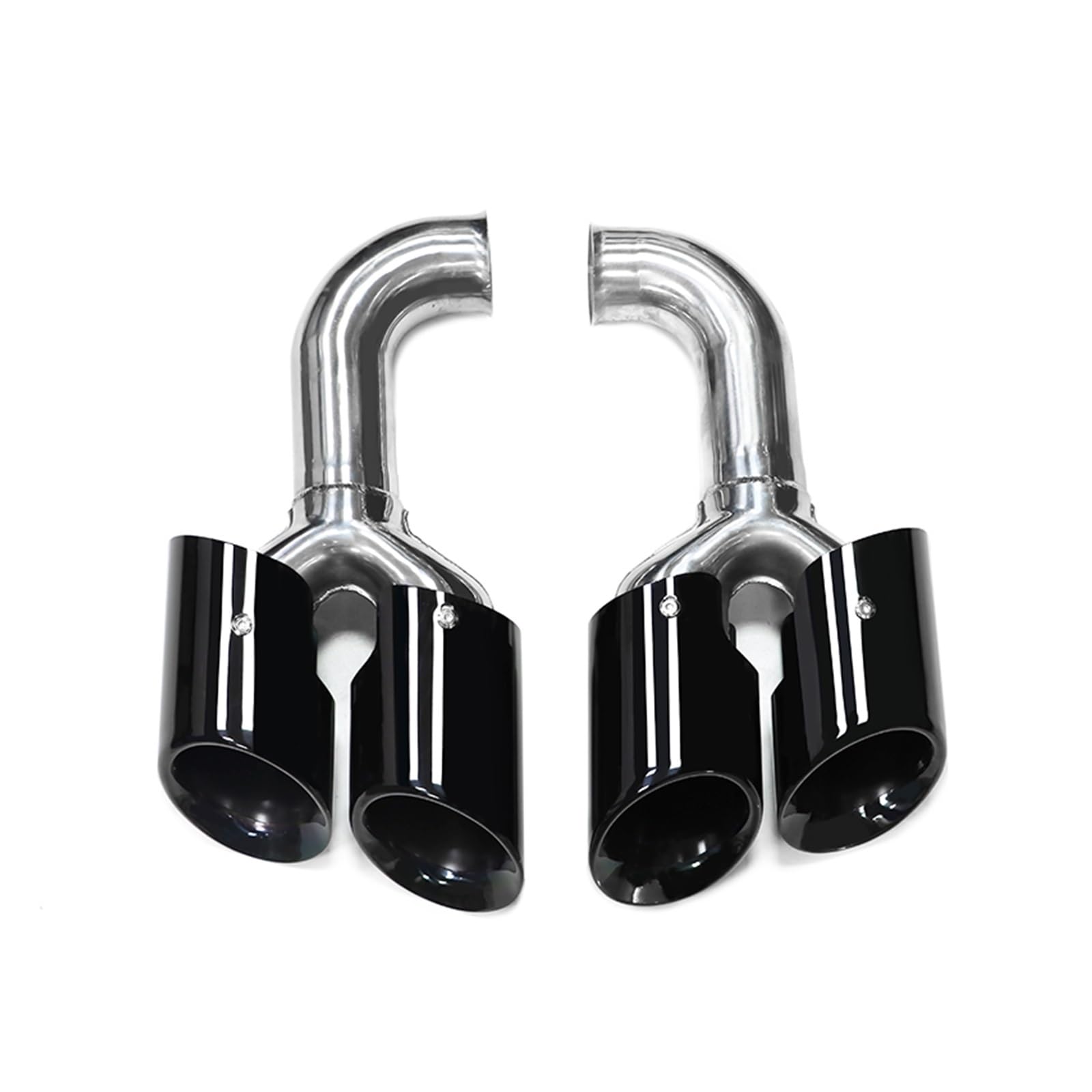 Auspuffspitze Für Cayenne 2011-2014 Auspuff Modifikation Upgrade Quad Endrohr 304 Edelstahl Schalldämpfer Spitze Düse Auspuffrohr Spitzen(Black Long) von Axexnejv