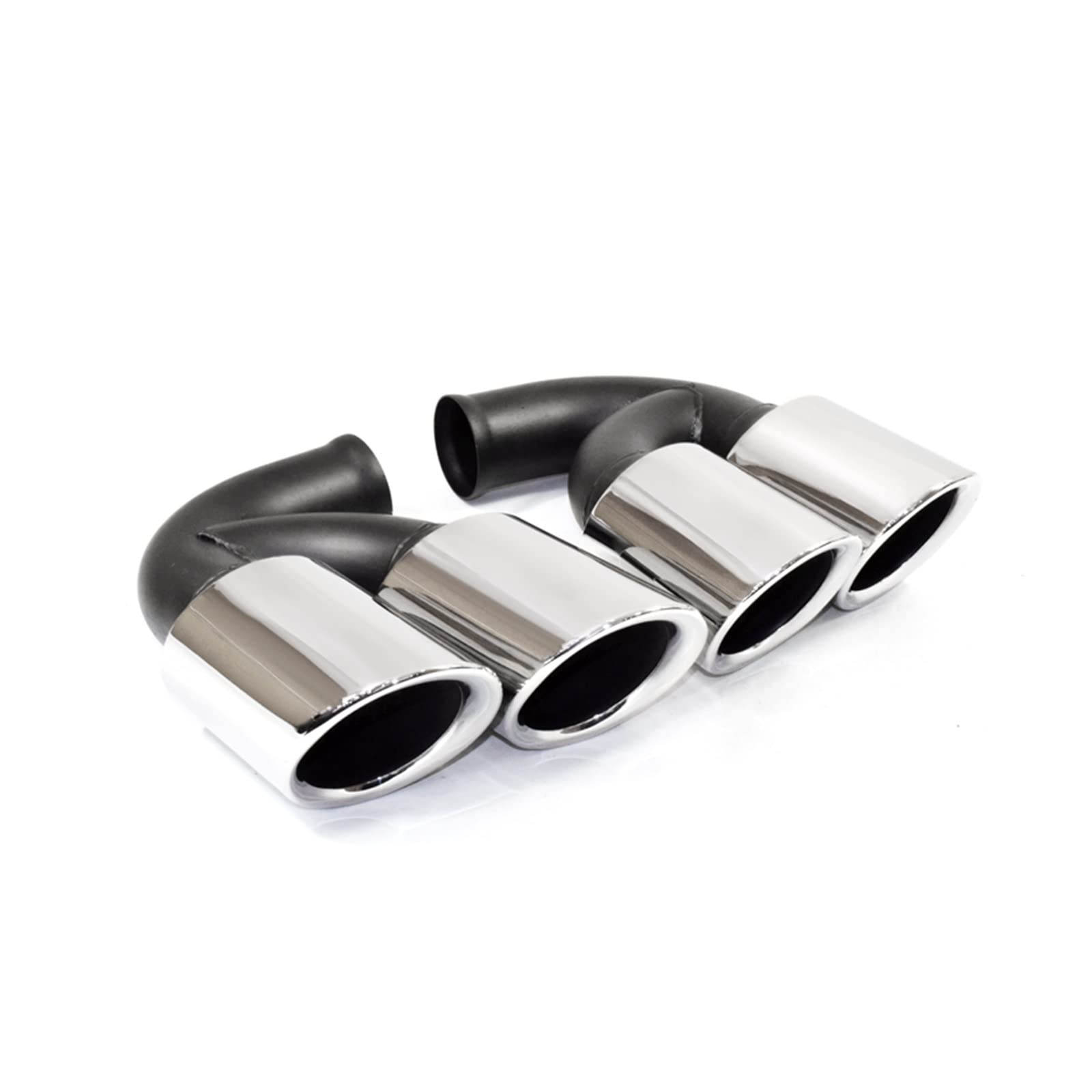 Auspuffspitze Für Cayenne 2011-2014 Auspuff Modifikation Upgrade Quad Endrohr 304 Edelstahl Schalldämpfer Spitze Düse Auspuffrohr Spitzen(Silver B Short) von Axexnejv