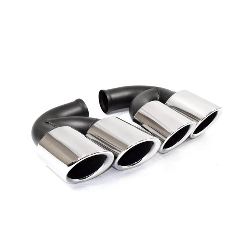 Auspuffspitze Für Cayenne 2011-2014 Auspuff Modifikation Upgrade Quad Endrohr 304 Edelstahl Schalldämpfer Spitze Düse Auspuffrohr Spitzen(Silver B Short) von Axexnejv
