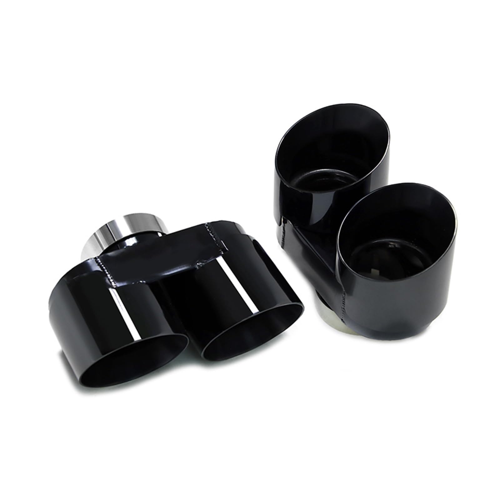 Auspuffspitze Für G20 G21 330i 330d 330e 320i Rundschalldämpfer Upgrade Quad Edelstahl Carbon Fiber Endrohr Auspuffanlage Auspuffrohr Spitzen(Black B) von Axexnejv