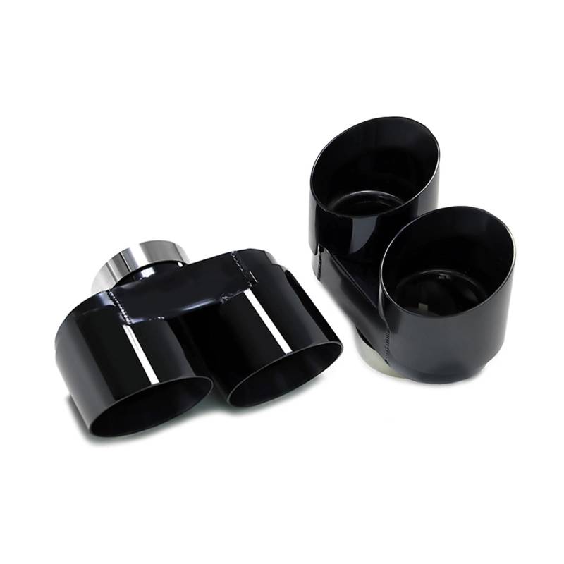 Auspuffspitze Für G20 G21 330i 330d 330e 320i Rundschalldämpfer Upgrade Quad Edelstahl Carbon Fiber Endrohr Auspuffanlage Auspuffrohr Spitzen(Black B) von Axexnejv