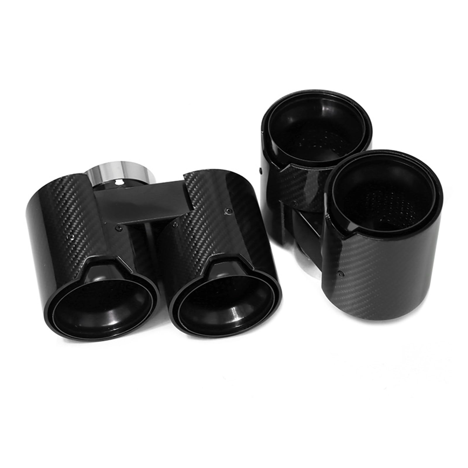 Auspuffspitze Für G20 G21 330i 330d 330e 320i Rundschalldämpfer Upgrade Quad Edelstahl Carbon Fiber Endrohr Auspuffanlage Auspuffrohr Spitzen(Carbon Fiber A) von Axexnejv