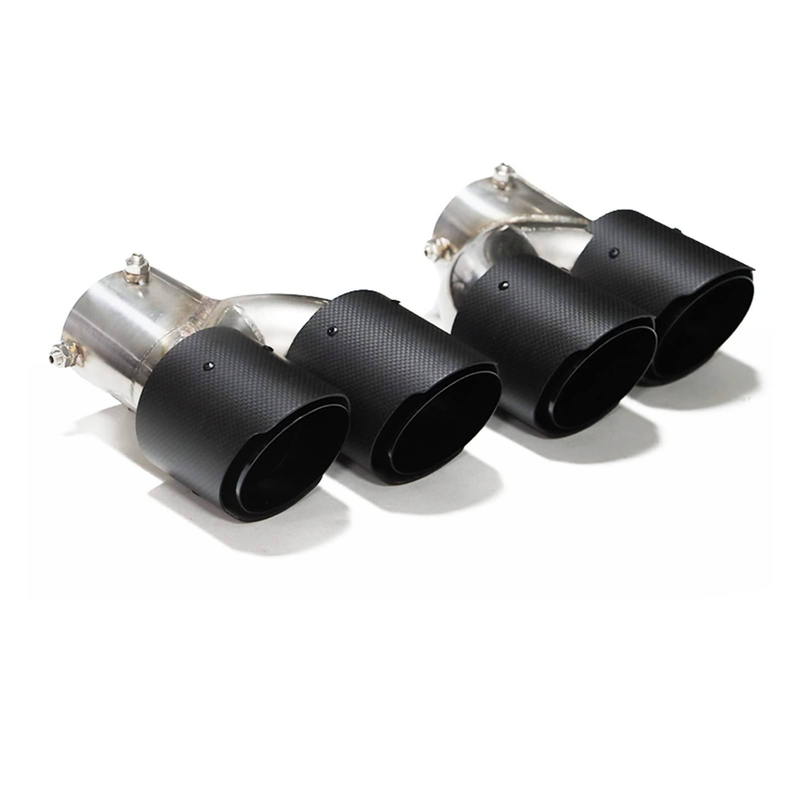 Auspuffspitze Für G20 G21 M340i G22 M240i G42 M440i Auspuff Edelstahl Schalldämpfer Spitze Düse Quad Auto Auspuff Endrohr Auspuffrohr Spitzen(Carbon Fiber E) von Axexnejv