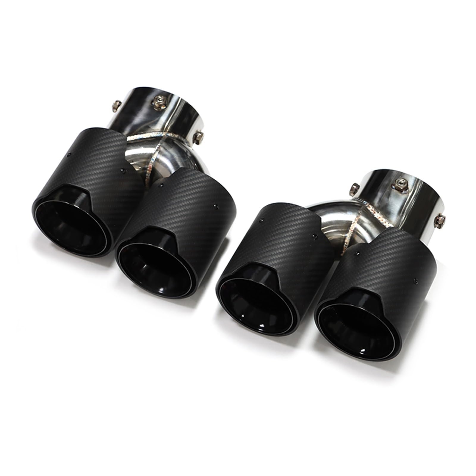 Auspuffspitze Für G20 G21 M340i G22 M240i G42 M440i Auspuff Edelstahl Schalldämpfer Spitze Düse Quad Auto Auspuff Endrohr Auspuffrohr Spitzen(Carbon Fiber H) von Axexnejv