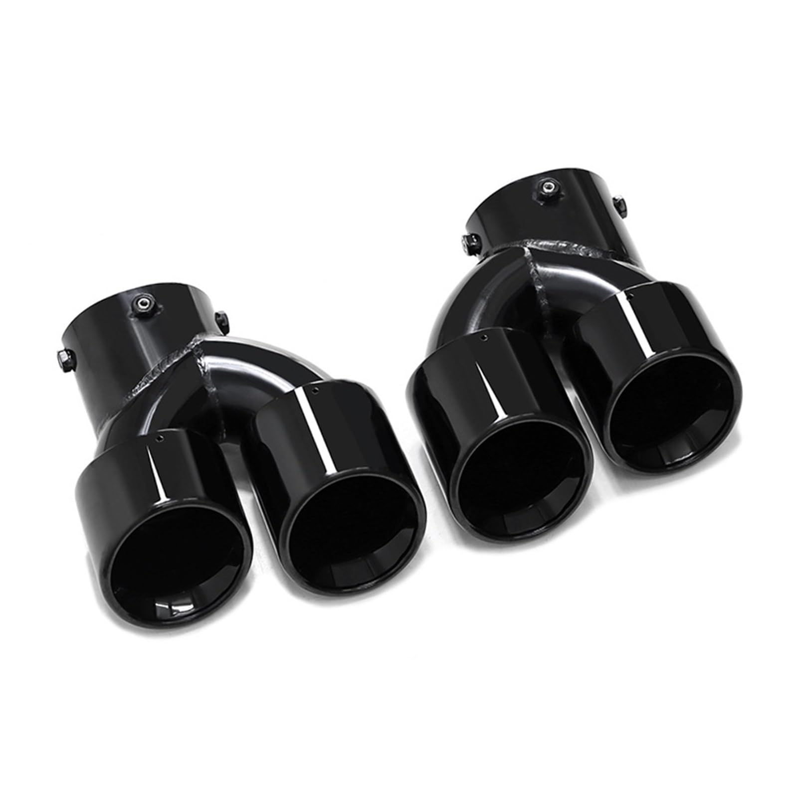 Auspuffspitze Für G20 G21 M340i G22 M240i G42 M440i Auspuff Edelstahl Schalldämpfer Spitze Düse Quad Auto Auspuff Endrohr Auspuffrohr Spitzen(Schwarz) von Axexnejv