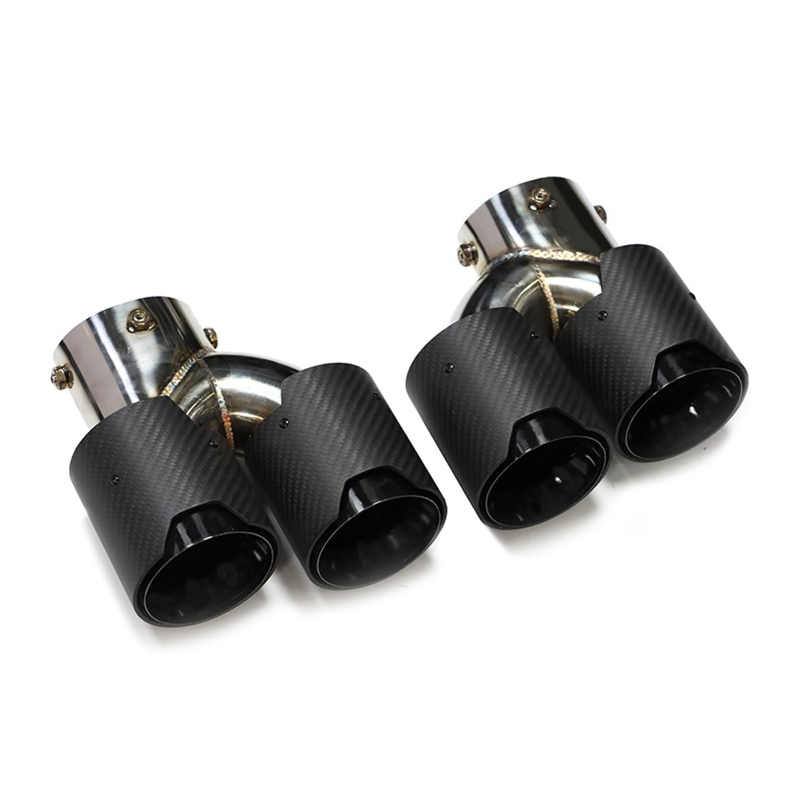 Auspuffspitze Für G20 G21 M340i G42 440i G22 M240i Dual Vier Auspuff Schalldämpfer Spitze Auspuff System Düse Endrohr Auspuffrohr Spitzen(Carbon Fiber E) von Axexnejv