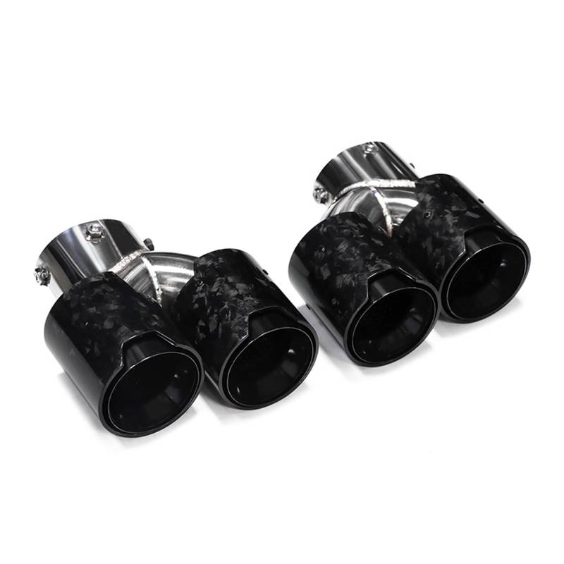 Auspuffspitze Für G20 G21 M340i G42 440i G22 M240i Dual Vier Auspuff Schalldämpfer Spitze Auspuff System Düse Endrohr Auspuffrohr Spitzen(Carbon Fiber F) von Axexnejv