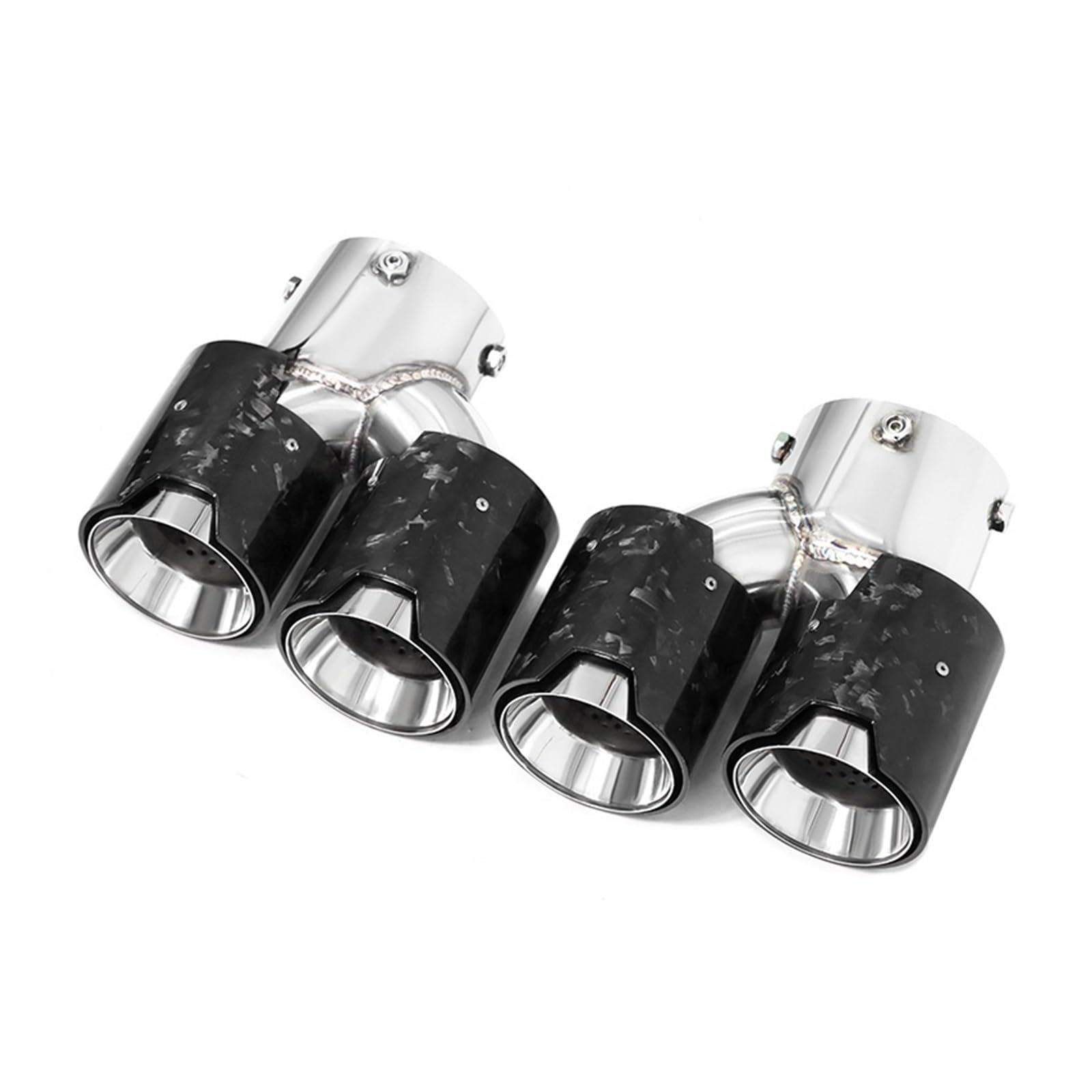 Auspuffspitze Für G20 G21 M340i G42 440i G22 M240i Dual Vier Auspuff Schalldämpfer Spitze Auspuff System Düse Endrohr Auspuffrohr Spitzen(Carbon Fiber M) von Axexnejv