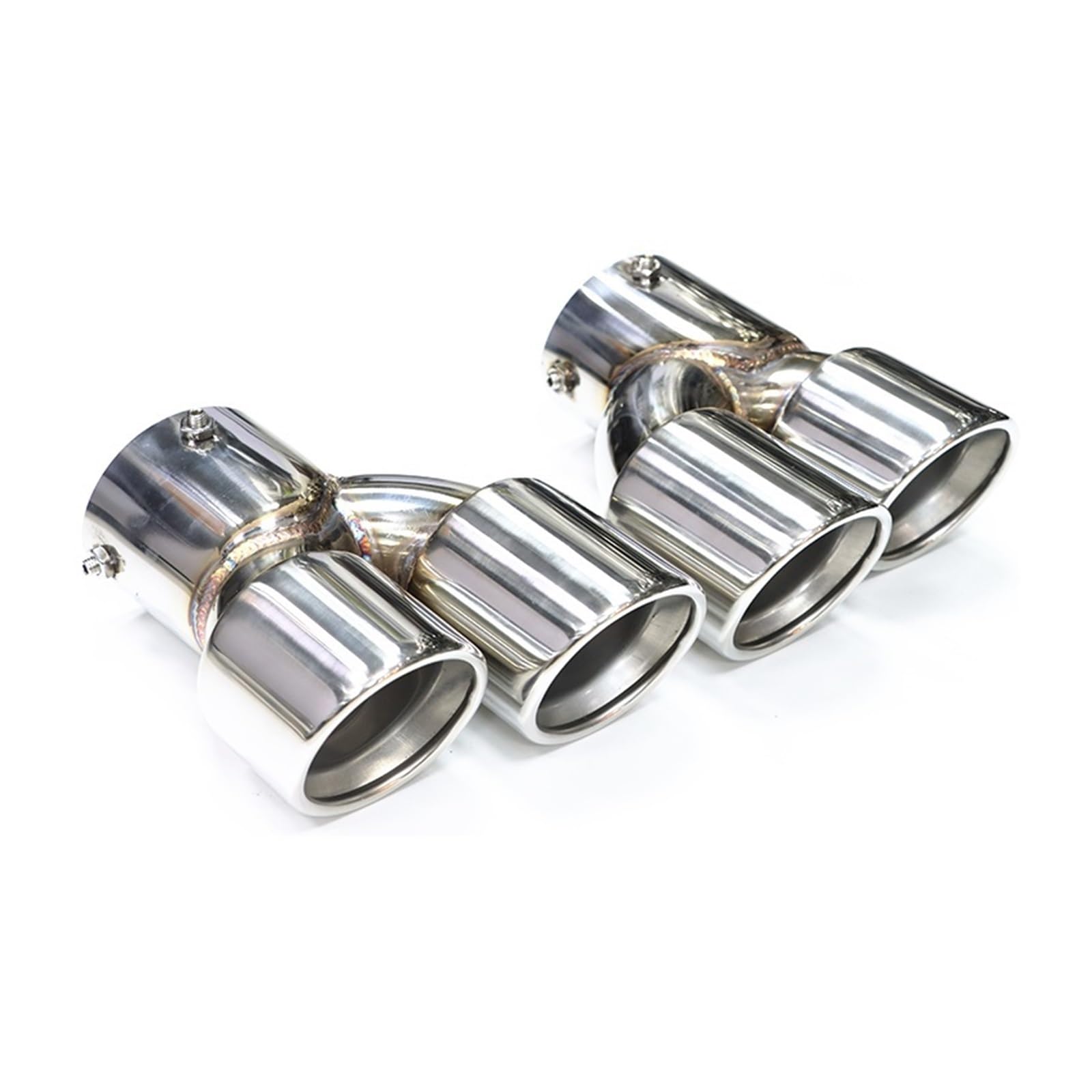 Auspuffspitze Für G20 G21 M340i G42 440i G22 M240i Dual Vier Auspuff Schalldämpfer Spitze Auspuff System Düse Endrohr Auspuffrohr Spitzen(Silber) von Axexnejv