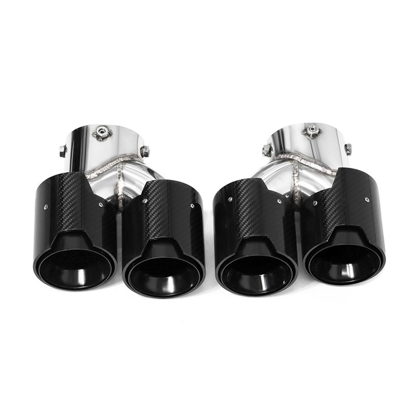 Auspuffspitze Für G22 G23 G26 M440i 2021 2022+ Dual M Auspuffrohr Schalldämpfer Spitze Auspuffanlage Düse Endrohr Auspuffrohr Spitzen(Carbon Fiber A) von Axexnejv