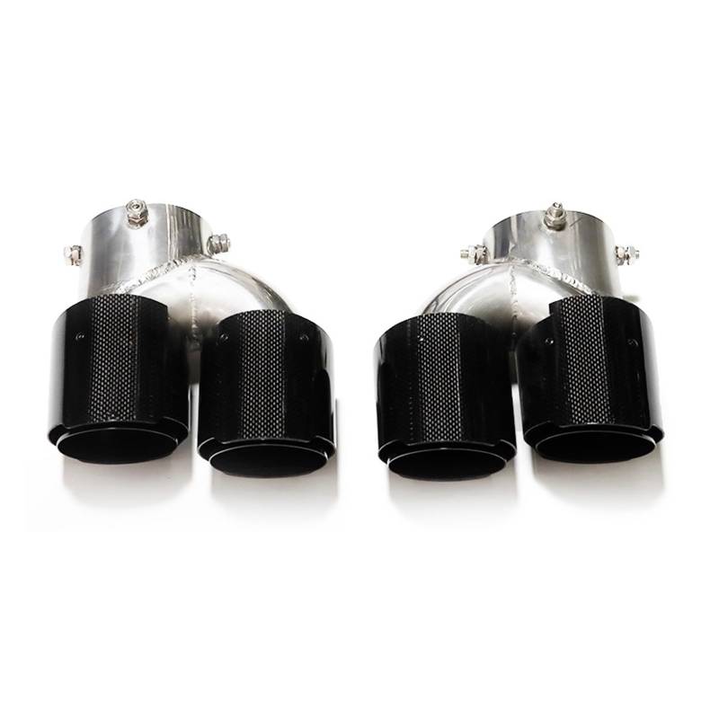 Auspuffspitze Für G22 G23 G26 M440i 2021 2022+ Dual M Auspuffrohr Schalldämpfer Spitze Auspuffanlage Düse Endrohr Auspuffrohr Spitzen(Carbon Fiber B) von Axexnejv