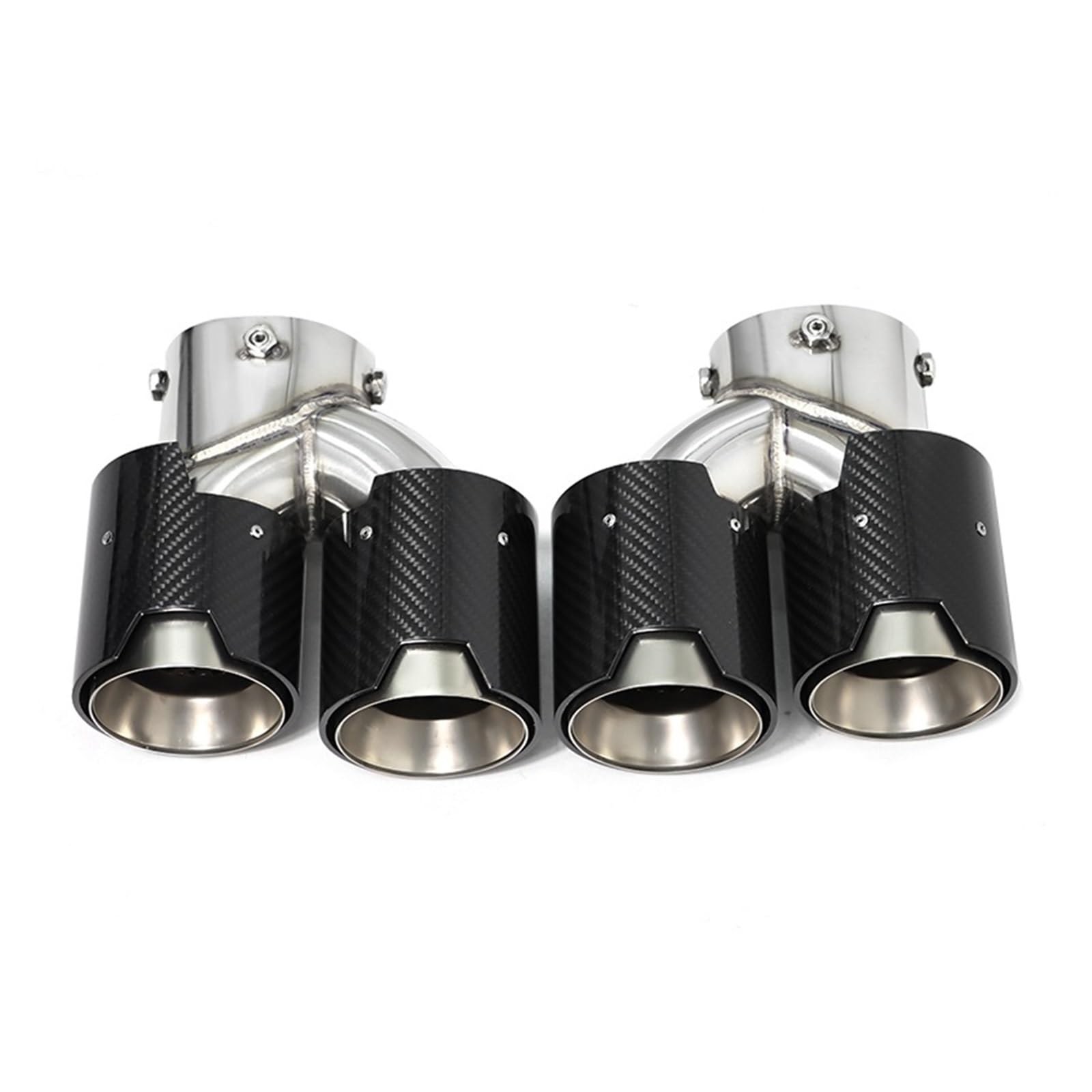 Auspuffspitze Für G22 G23 G26 M440i 2021 2022+ Dual M Auspuffrohr Schalldämpfer Spitze Auspuffanlage Düse Endrohr Auspuffrohr Spitzen(Carbon Fiber D) von Axexnejv