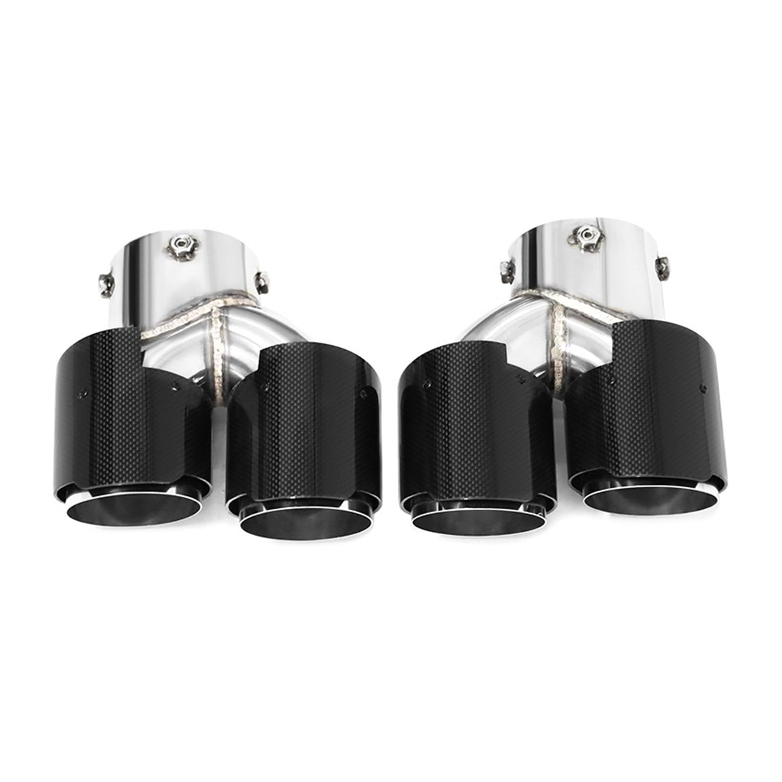 Auspuffspitze Für G22 G23 G26 M440i 2021 2022+ Dual M Auspuffrohr Schalldämpfer Spitze Auspuffanlage Düse Endrohr Auspuffrohr Spitzen(Carbon Fiber E) von Axexnejv