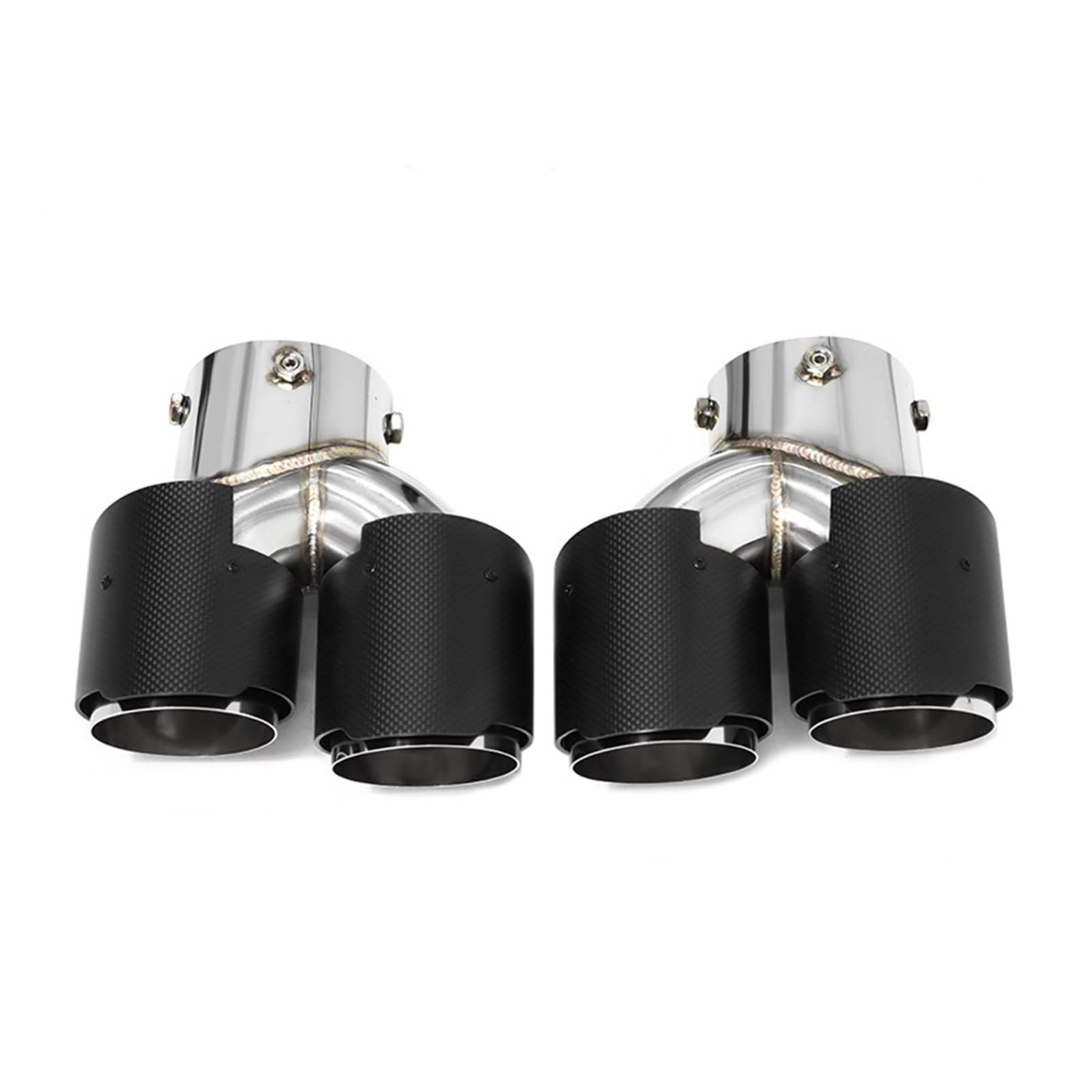 Auspuffspitze Für G22 G23 G26 M440i 2021 2022+ Dual M Auspuffrohr Schalldämpfer Spitze Auspuffanlage Düse Endrohr Auspuffrohr Spitzen(Carbon Fiber H) von Axexnejv